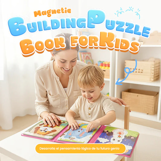 Magnetyczna książka konstrukcyjna dla dzieci 🧩👶💕