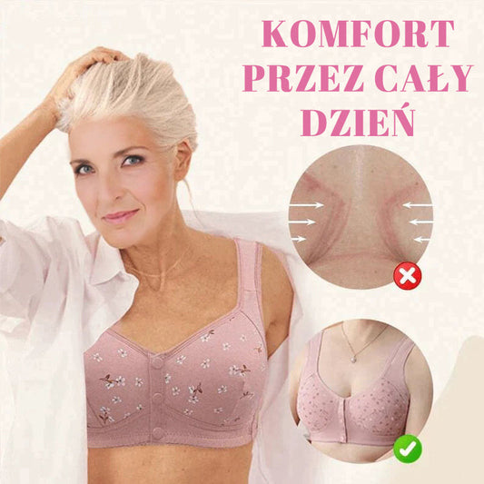 【S-6XL】🌸Bawełniany biustonosz Premium z rozcięciem z przodu