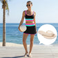 🔥🎁Nowość: 50% RABATU🔥🌼 Trzyczęściowy sportowy komplet bikini z nylonu w blokach kolorystycznych – wysoki stan z efektem wyszczuplającym brzuch 👙