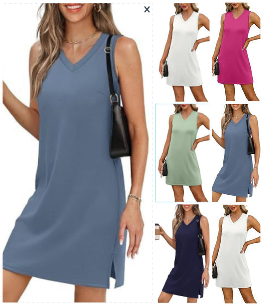 👗Damska mini sukienka z dekoltem w szpic