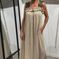 🔥👗【S-4XL】2025 nowa bawełniana lniana sukienka