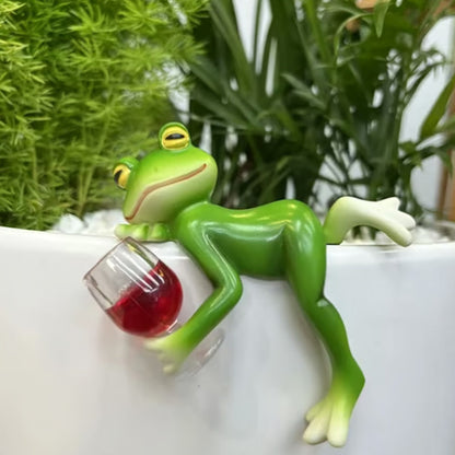 🔥 Gorąca Wyprzedaż 🐸🍷 Wiszący Ozdobny Doniczkowy Żaba