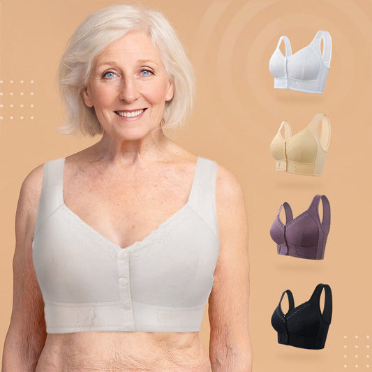 Damski oddychający biustonosz plus size zapinany z przodu【1+1 gratis】
