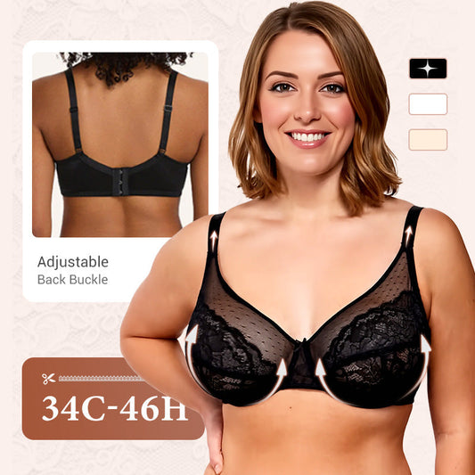 🔥Drugi element odzieży -40%🔥Ultracienki, oddychający, seksowny biustonosz koronkowy
