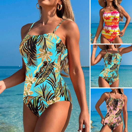 🔥👙Modny damski jednoczęściowy kostium kąpielowy z nadrukiem