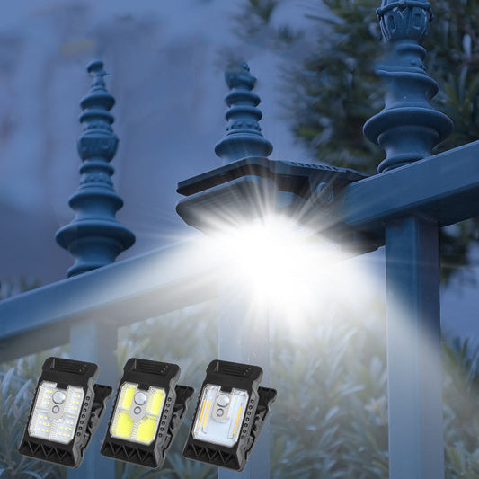 Zewnętrzna lampa solarna z klipsem i czujnikiem ruchu