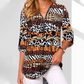 🔥👚Damski top z nadrukiem V-Neck z zamkiem błyskawicznym