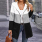 【S-3XL】💖Modny luźny sweter z kapturem w kolorze blokowym