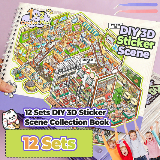 🎨Zestaw 12 naklejek DIY do samodzielnego tworzenia scenek