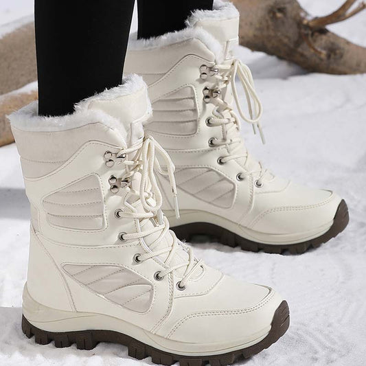 Damskie ciepłe śniegowce za kostkę z wiązaniem❄️👢