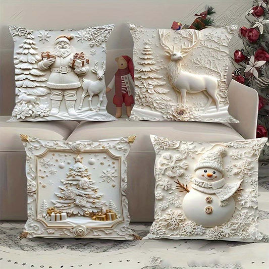 🎄Eleganckie świąteczne poszewki na poduszki（🔥🔥🔥Kupując zestaw czterech sztuk, oszczędzasz więcej.）