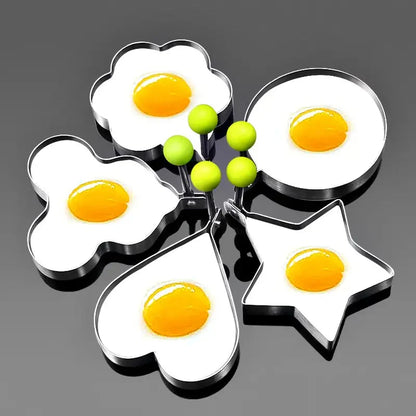 🌟Zestaw foremek do omletów ze stali nierdzewnej (5 sztuk)