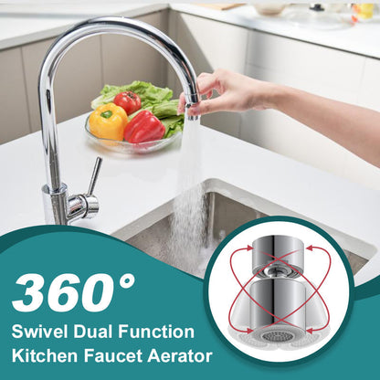 🚰 Obrotowa bateria kuchenna 360° – dwa tryby natrysku