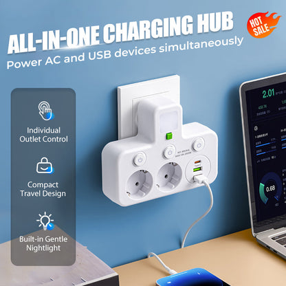 Inteligentna listwa zasilająca z portami USB（Wtyczka Unii Europejskiej）