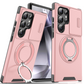 Etui magnetyczne 3 w 1 dla Samsunga – podstawka Snap & Go + podwyższona osłona aparatu + pełna ochrona.