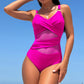 👙 Modny jednoczęściowy kostium kąpielowy z siateczki – odważne wycięcia, nieodparty styl! ✨🌊