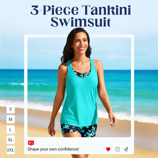 Damski trzyczęściowy kostium kąpielowy typu tankini