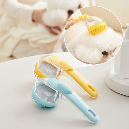 🚿 Szczotka do kąpieli dla zwierząt z długą rączką i dozownikiem szamponu🐾