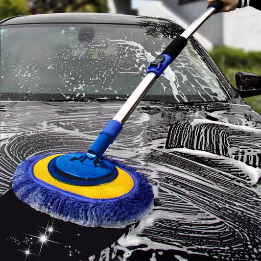 🚗Wytrzymały teleskopowy mop do mycia samochodu z aluminiową rączką💦🧽