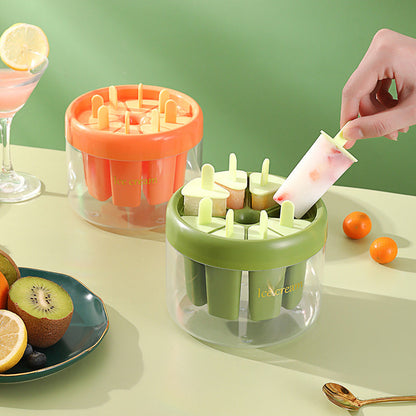 🍭❄️Forma na 8 lodów na patyku, w zestawie z patyczkami i pudełkiem do przechowywania – przygotuj zdrowe domowe lody na patyku😜👩🍦