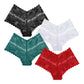 【✨ 1 + 3 gratis – 4 szt.】Seksowne damskie majtki z koronką – Przezroczysta bielizna w kwiatowy wzór 💋