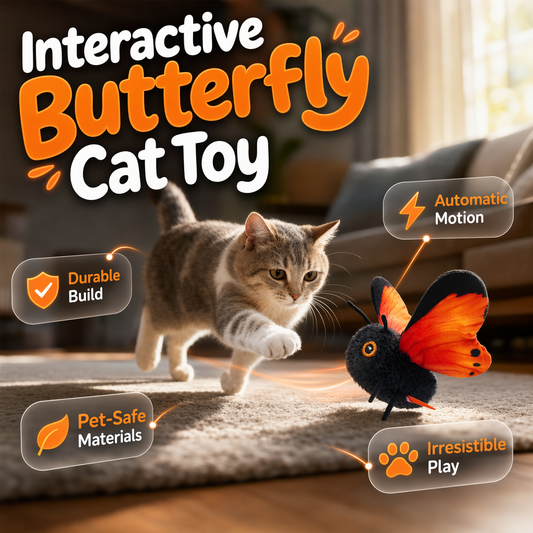 🦋🐱taniej! Aktywowana ruchem, realistyczny lot, interaktywna zabawa – zajmie Twojego kota na wiele godzin. 🔥✨