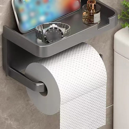 🔥Kup 1, a drugi dostaniesz gratis🔥Uchwyt na papier toaletowy do montażu na ścianie z półką do przechowywania