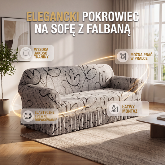 🛋️ Uniwersalny, elastyczny pokrowiec na kanapę – idealnie dopasowany, napięty pokrowiec ochronny
