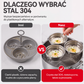 🍳🥚3-w-1 forma do gotowania jajek w koszulce ze stali nierdzewnej