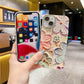 Etui na iPhone'a Oil Painting Flower z folią ochronną na obiektyw
